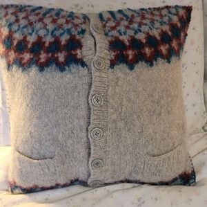 Wool Sweater Pillow 16x16